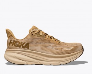 Beige / Brown Men's HOKA Clifton 9 Running Shoes | 9283461-OT