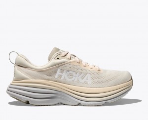 Beige / Grey Men's HOKA Bondi 8 Running Shoes | 0823796-BA