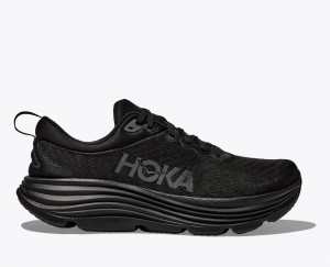 Black Men's HOKA Gaviota 5 Running Shoes | 5473291-DB