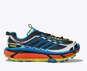 Black / Blue Women's HOKA Mafate Three2 Trail Running Shoes | 1470958-KN