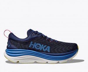 Black / Navy Men's HOKA Gaviota 5 Running Shoes | 8790632-MO