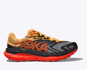 Black / Orange / Red Men's HOKA Tecton X 2 Trail Running Shoes | 1275486-QU