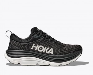 Black / White Men's HOKA Gaviota 5 Running Shoes | 8045137-ZR