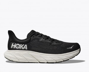 Black / White Women's HOKA Arahi 7 Running Shoes | 3021648-OE