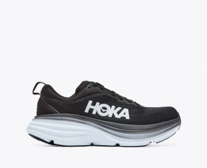 Black / White Women's HOKA Bondi 8 Running Shoes | 0561389-VH