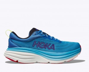 Blue Men's HOKA Bondi 8 Running Shoes | 7840193-UZ