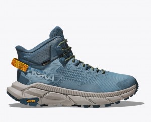 Blue Men's HOKA Trail Code GTX Hiking Boots | 4721386-FE