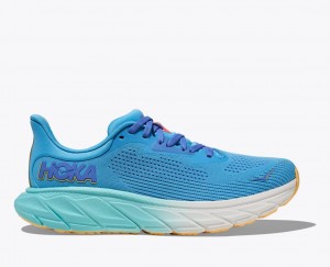 Blue Women's HOKA Arahi 7 Running Shoes | 0683412-WG