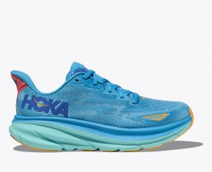 Blue Women's HOKA Clifton 9 Running Shoes | 8056473-IK