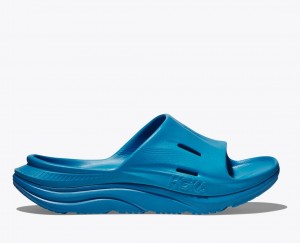 Blue Women's HOKA Ora Recovery 3 Slide | 0462375-TY