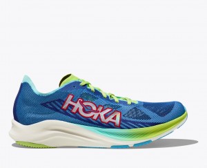 Blue / Green Men's HOKA Cielo Road Running Shoes | 7630928-ZF