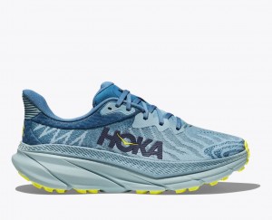 Blue / Light Blue Men's HOKA Challenger 7 Trail Running Shoes | 4217085-NK