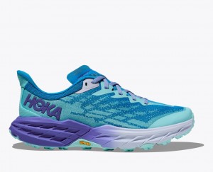 Blue / Purple Women's HOKA Speedgoat 5 Trail Running Shoes | 1576483-EY