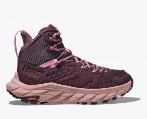 Burgundy Women's HOKA Anacapa Breeze Mid Hiking Boots | 8037952-PJ