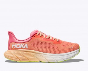 Coral Women's HOKA Arahi 7 Running Shoes | 9814350-YL