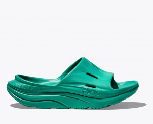 Dark Turquoise Women's HOKA Ora Recovery 3 Slide | 6419352-CP