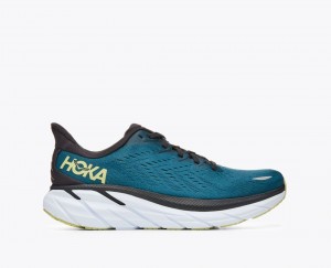 Dark Turquoise / Black Men's HOKA Clifton 8 Running Shoes | 6318279-NQ