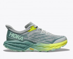 Green / Grey Women's HOKA Speedgoat 5 Trail Running Shoes | 1467358-HA