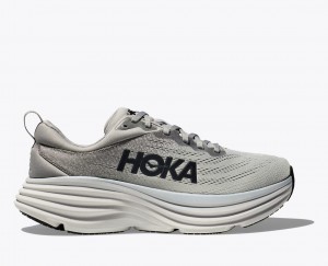 Grey Men's HOKA Bondi 8 Running Shoes | 1086475-TX