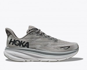 Grey Men's HOKA Clifton 9 Running Shoes | 5193427-ZC