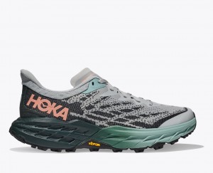 Grey / Black Women's HOKA Speedgoat 5 Trail Running Shoes | 6093258-FT