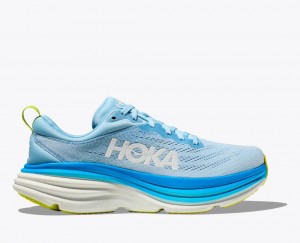 Light Blue Men's HOKA Bondi 8 Running Shoes | 5936214-AV