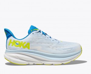 Light Blue Men's HOKA Clifton 9 Running Shoes | 9842501-SB