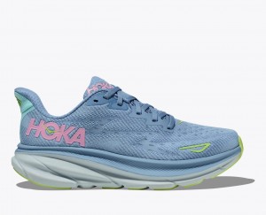 Light Blue Women's HOKA Clifton 9 Running Shoes | 2753964-VK