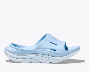 Light Blue Women's HOKA Ora Recovery 3 Slide | 8623071-XJ