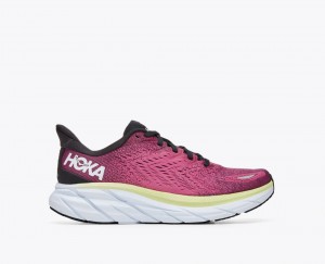 Light Burgundy Women's HOKA Clifton 8 Running Shoes | 5742681-CG