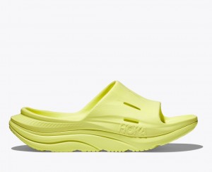 Light Green Men's HOKA Ora Recovery 3 Slide | 9632105-WL