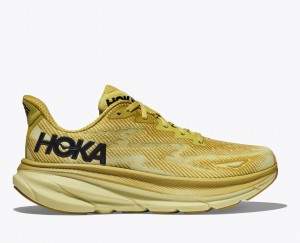 Light Khaki Men's HOKA Clifton 9 Running Shoes | 1803624-RL