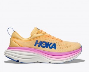 Light Orange / Pink Women's HOKA Bondi 8 Running Shoes | 9482350-JD