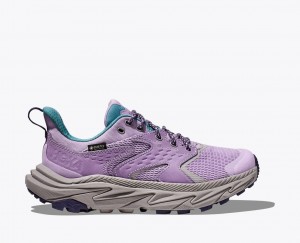 Light Purple Kids' HOKA Anacapa 2 Low GTX Hiking Shoes | 0924816-DT