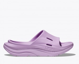 Light Purple Women's HOKA Ora Recovery 3 Slide | 2764089-CI