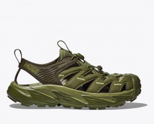 Olive Green Men's HOKA Hopara Sandals | 0756148-RE