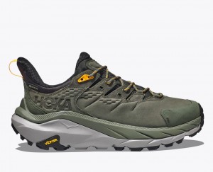 Olive Men's HOKA Kaha 2 Low GTX Hiking Shoes | 9160824-ON