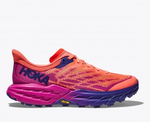 Orange / Fuchsia Women's HOKA Speedgoat 5 Trail Running Shoes | 7913820-UR