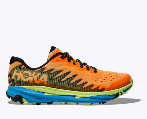 Orange / Green Men's HOKA Torrent 3 Trail Running Shoes | 1078396-LX