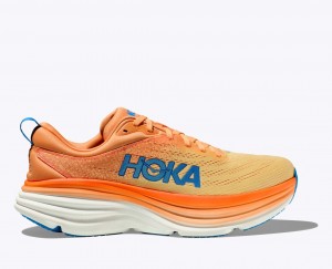 Orange / Light Orange Men's HOKA Bondi 8 Running Shoes | 2436917-AV