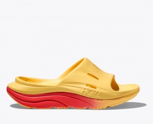 Orange / Red Women's HOKA Ora Recovery 3 Slide | 3125967-BH