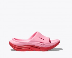 Pink / Red Kids' HOKA Ora Recovery 3 Slides | 3986245-DL