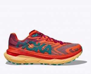 Red / Dark Red Men's HOKA Tecton X 2 Trail Running Shoes | 1492768-RU