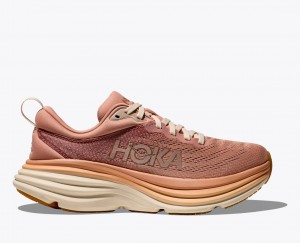 Rose Gold Women's HOKA Bondi 8 Running Shoes | 9518604-NE