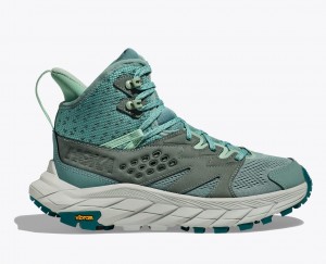 Turquoise Women's HOKA Anacapa Breeze Mid Hiking Boots | 6715804-VP