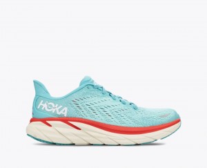 Turquoise Women's HOKA Clifton 8 Running Shoes | 0318267-JH