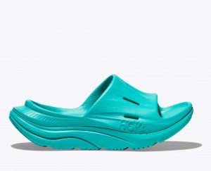 Turquoise Women's HOKA Ora Recovery 3 Slide | 6218537-WH