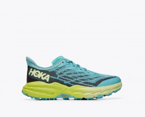 Turquoise / Navy Women's HOKA Speedgoat 5 Trail Running Shoes | 1603278-QW