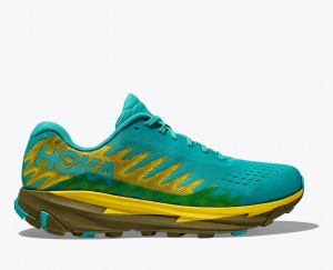 Turquoise / Yellow Men's HOKA Torrent 3 Trail Running Shoes | 4523618-OV