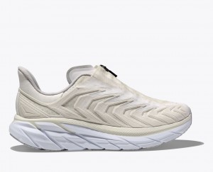 White Women's HOKA Project Clifton Sneakers | 0758943-QF